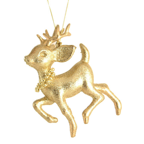 Gold Glitter Reindeer (trotting)