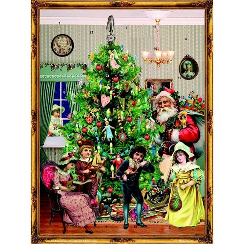 Santa & Children by Tree Advent Calendar