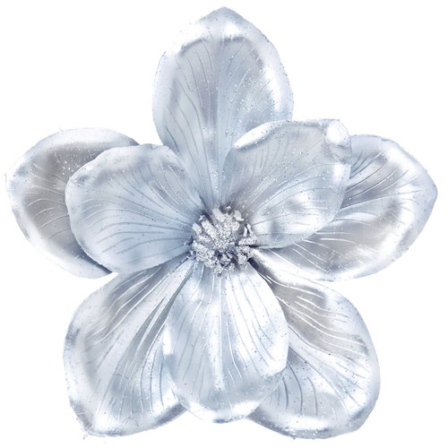 Silver Clip-on Flower