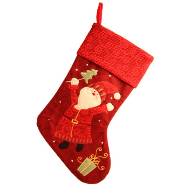 Stocking with Santa Motif