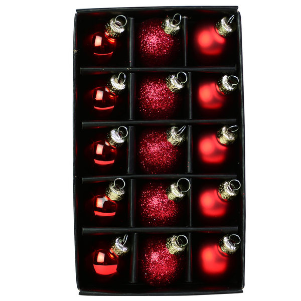 Red Glass Mini Baubles
