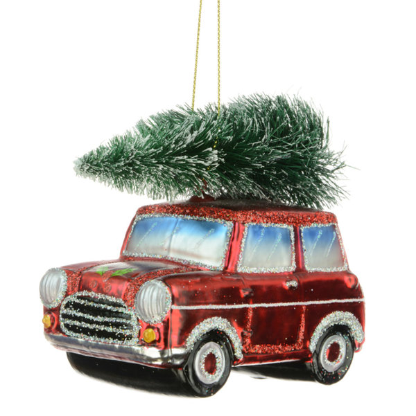 Glass Red Mini with Tree